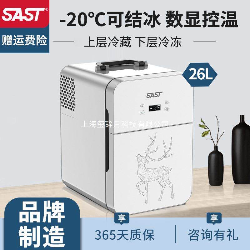 SAST迷你小冰箱小型家用宿舍车载冰箱小冰柜冷藏冷冻20L