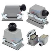 1D矩形航空插热流道插头H48B 048 16A500V 48芯重载连接器HDC