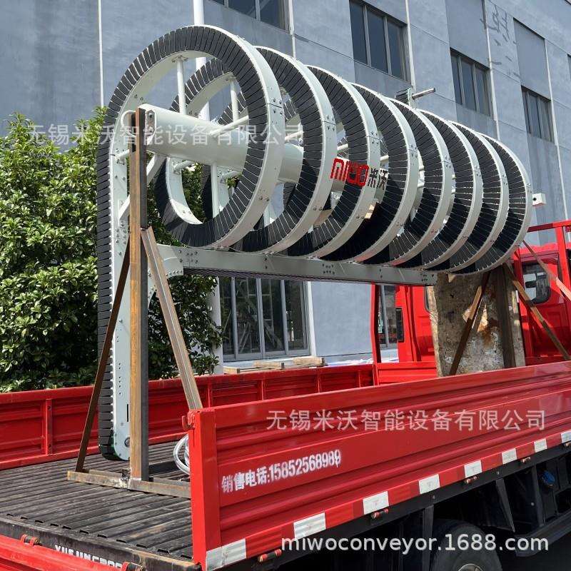 啤酒瓶、铝罐、瓶装水 跨楼层螺旋垂直升降机 实现不倒瓶堆积缓存