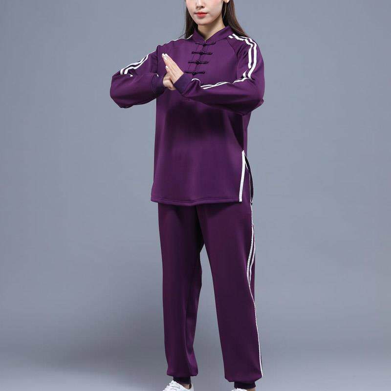 正品加厚运动套弹力装太极服休男女同款春冬秋季练功服比闲赛表演
