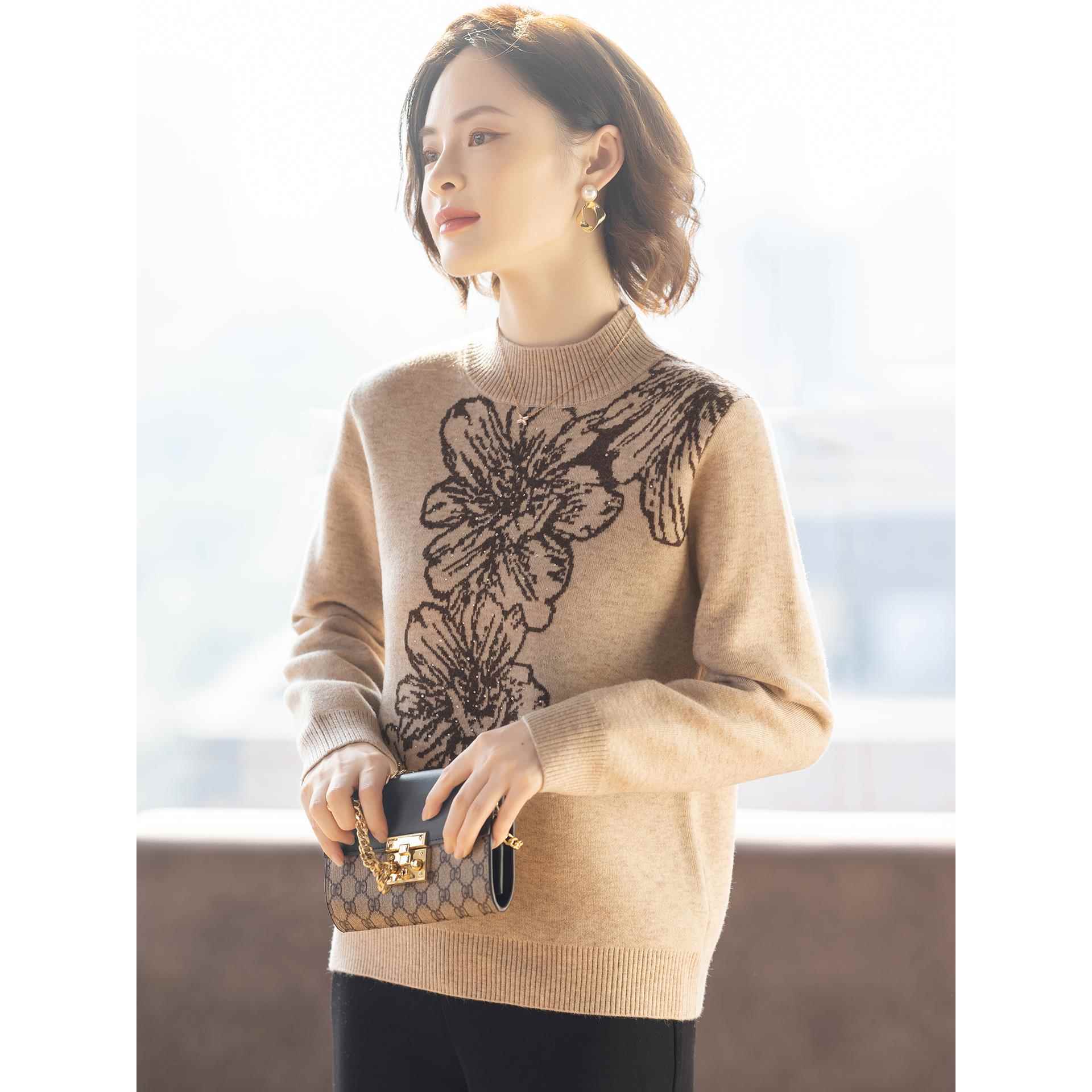 中老年人妈妈冬装毛衣打底衫套装2025新款加绒加厚中年妇女上衣服