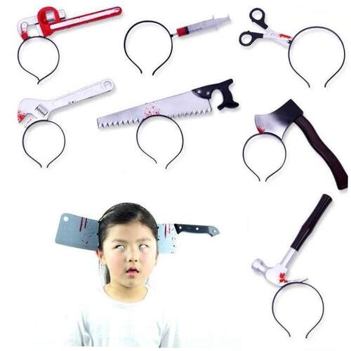 Horror Headband Halloween Decoration Scary Knife Halloween A