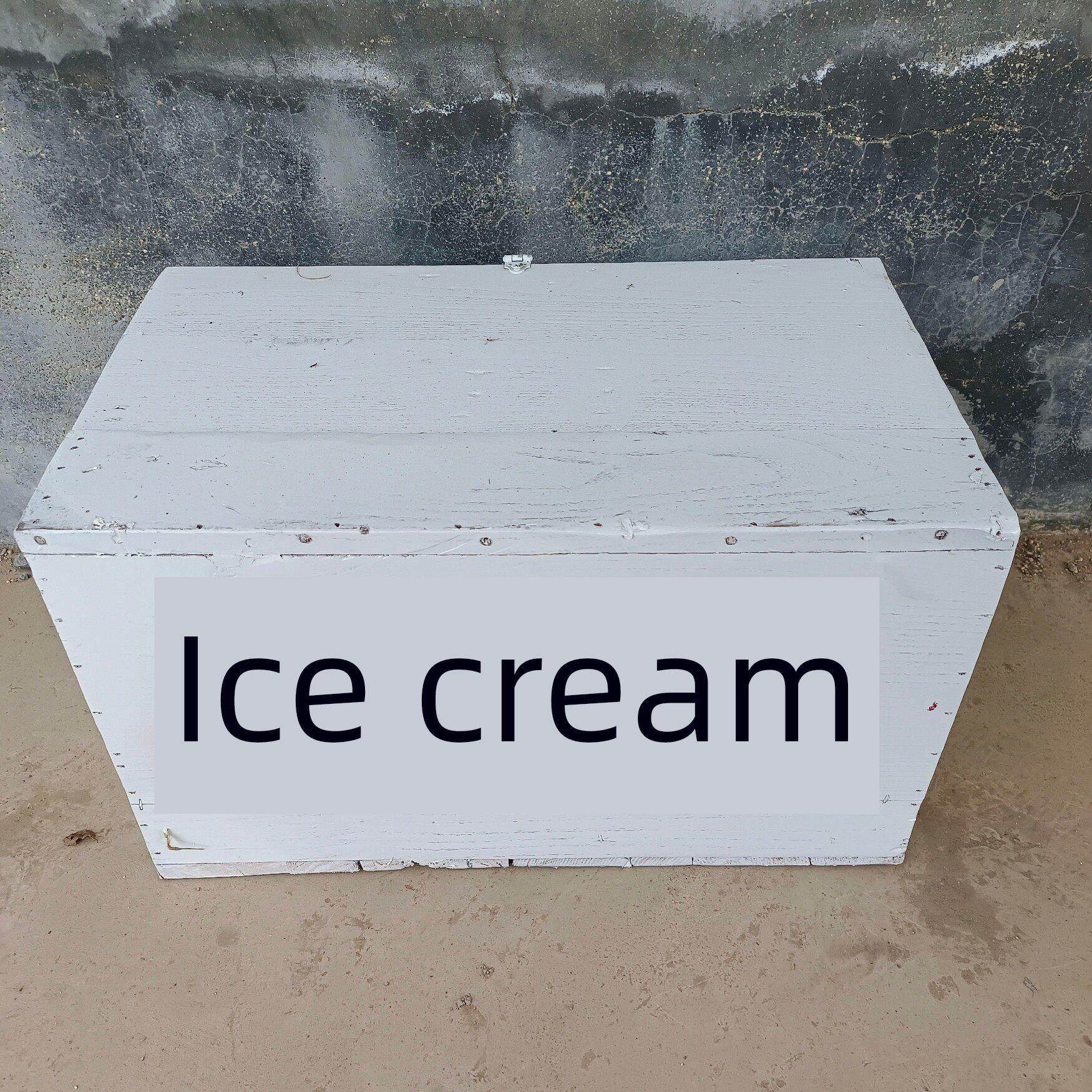 老式冰糕箱农村冰棍老箱子七八十年怀旧老物件摆件覆古旧家具道具