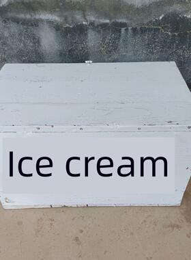 老式冰糕箱农村冰棍老箱子七八十年怀旧老物件摆件覆古旧家具道具