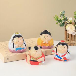 国潮神仙摆件弥勒佛创意中式家居装饰品如来观音桌面摆件文创礼品