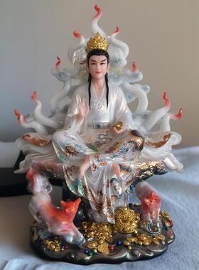 九尾狐神像家用堂口供奉九尾娘娘工业品摆件青丘白狐像树脂灵狐像