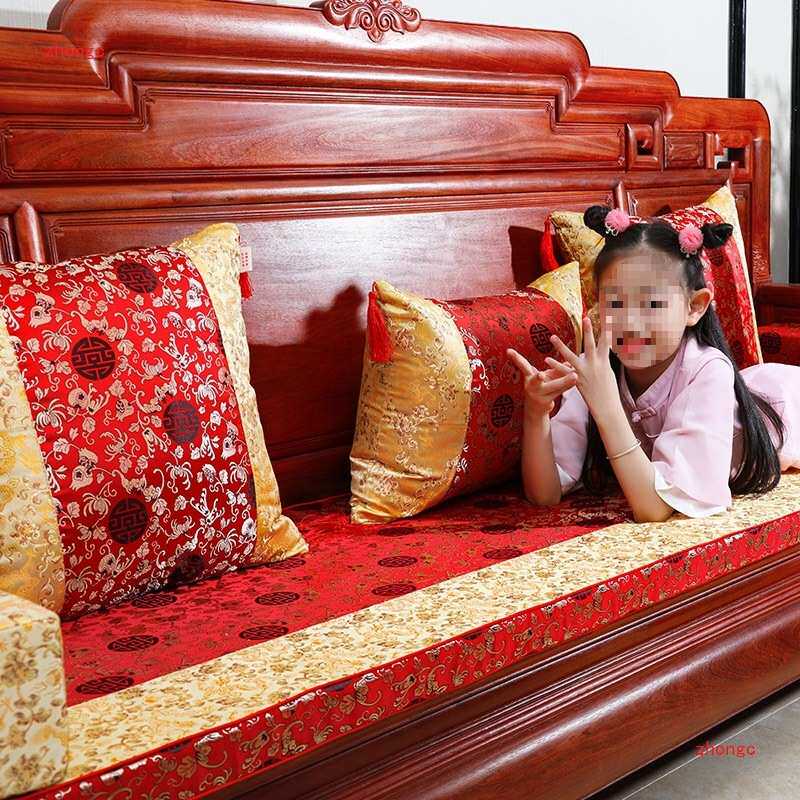 红木沙发坐垫可拆洗防滑加厚海绵实木家具套罩古典老中式四季厚款