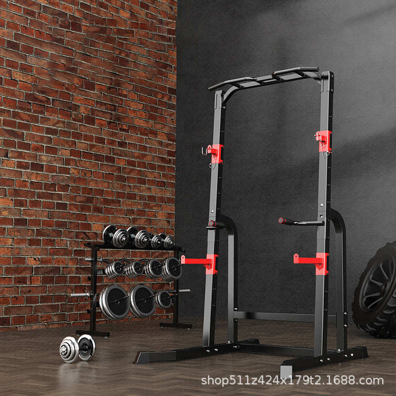 艾踏引体向上器家用单杠多功能健身器材室内卧推杠铃架深蹲架批发