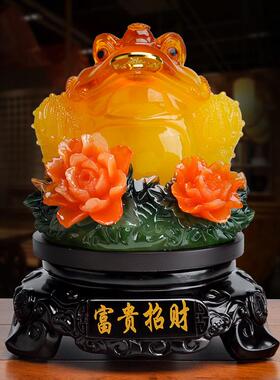 富贵招财旋转档金蟾摆件三收工足金蝉口店富贵招财铺银台开业礼品