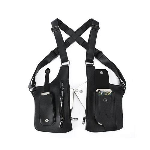 Tactical Anti-Theft Men's Crossbody Bag Water-Resistant PU