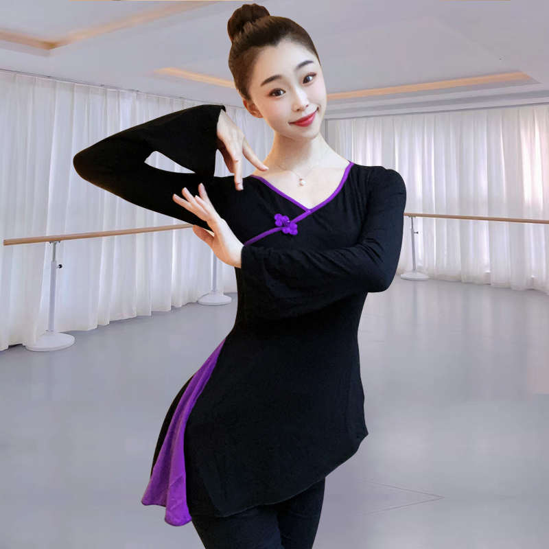 现代舞练功服莫代尔上衣瑜伽舞蹈服古典舞形体广场舞服装新款套装