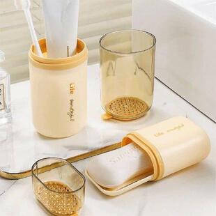 Creative Portable Toothbrush Holder with Mouthwash Cup