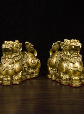 新款直销铜貔貅摆件工艺品商务办公室摆件家居客厅装饰乔迁开业礼