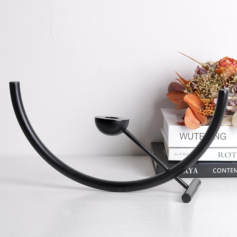 平衡几何艺术蜡台极简KWL样板间烛桌面玄圆关装饰现代品设计师半