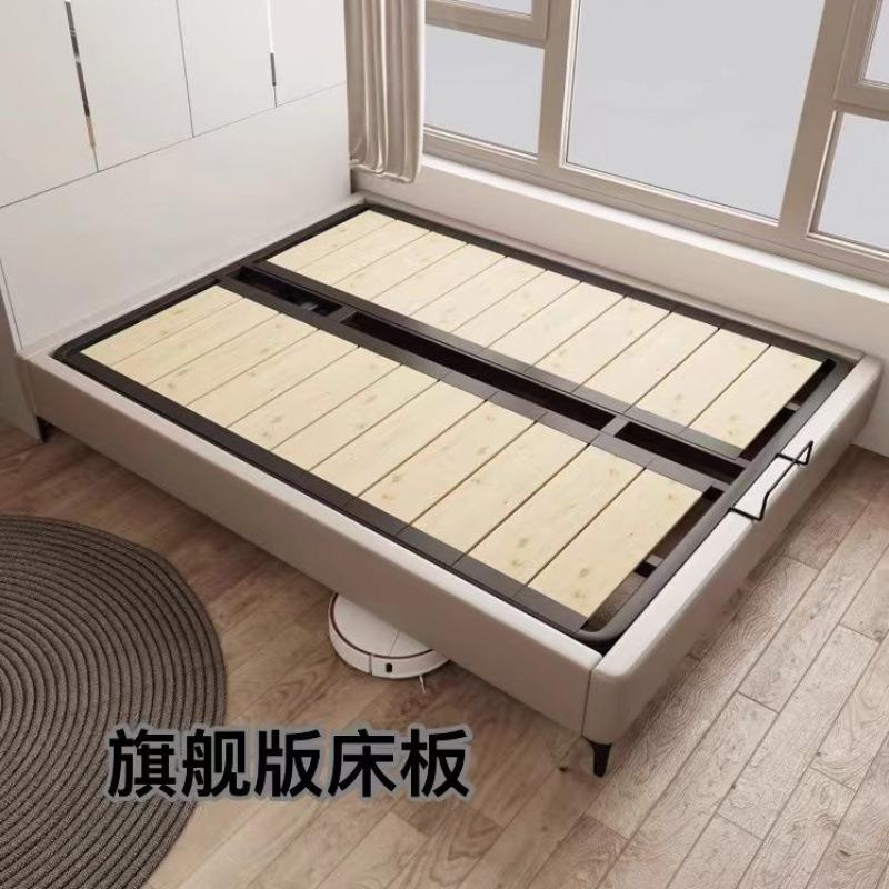 简约无床头床实木榻榻米悬浮床架钢木排骨架床小户型床架骨架货源