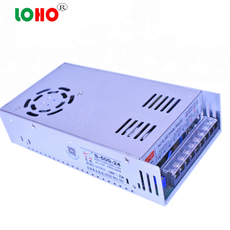 良鸿24V500W开关电源 28V27.6V24V20A500W工控设备直流变压器电源