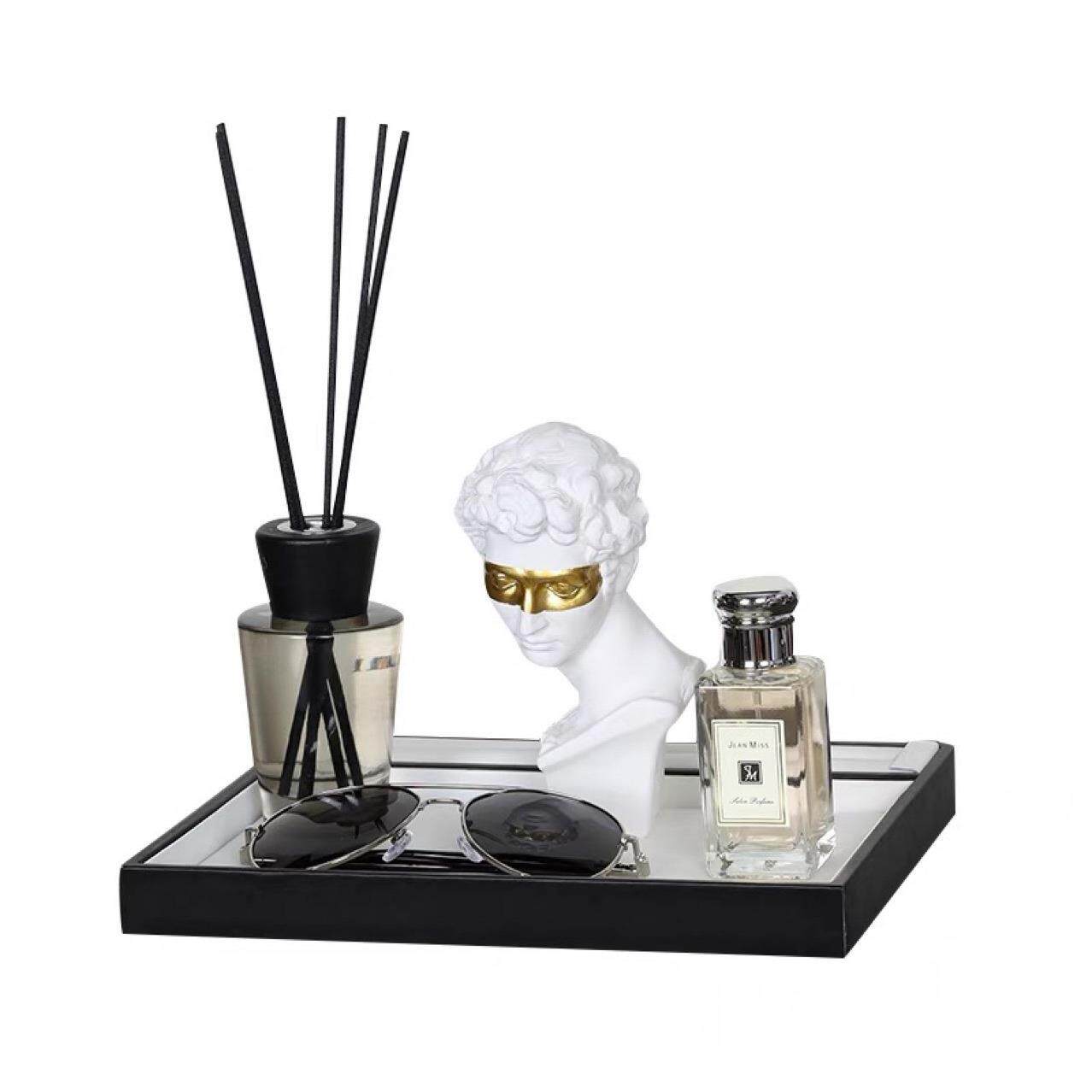 小卫创意树脂仿石膏人物头像蒙面雕像摆件家装现代玄关样板房软装