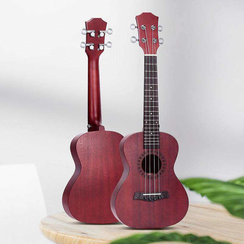 尤克里里23寸ukulele 无标桃花芯木乌克丽丽夏威夷四弦小吉他厂家