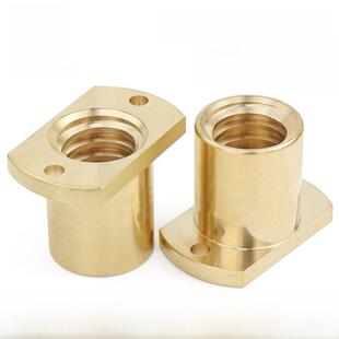 梯形丝杆切边法兰铜螺母LJP66 69T8 T30