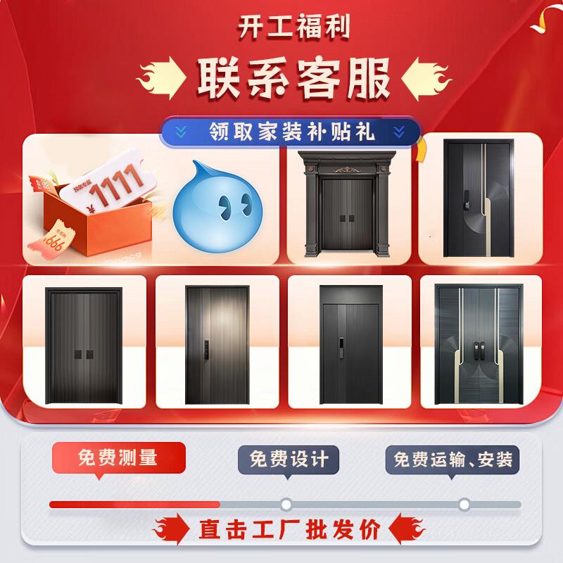 入户门防盗门别墅大门双开门进户子母门定制一门一景单铜门铸铝门