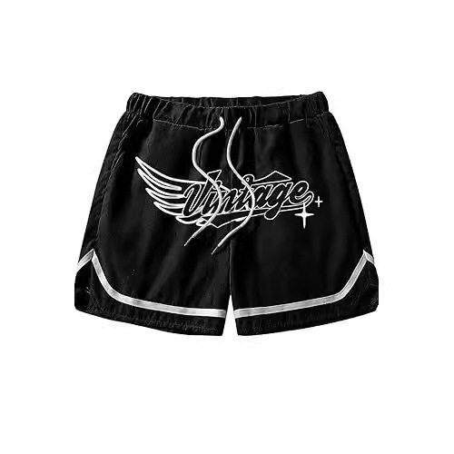 Letter Print Shorts Casual Comfy Breathable Bottom for