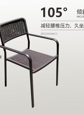 户外别休墅庭花园阳台桌椅露闲台仿藤椅塑木桌组合YT-00002室外编