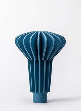 新品现代客厅茶几桌面蓝色橙色几何折纸摆件 样板间榻榻米装饰品