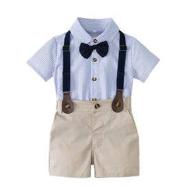 小男童西装夏宝宝1周岁宴礼服春秋2抓周衣服婴幼儿童生日绅士套装