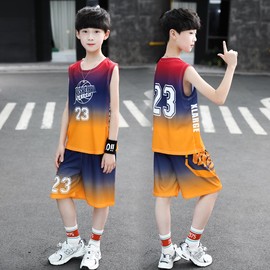 儿童篮球服套装男童23号詹姆斯球衣，大童青少年男孩运动速干训练服