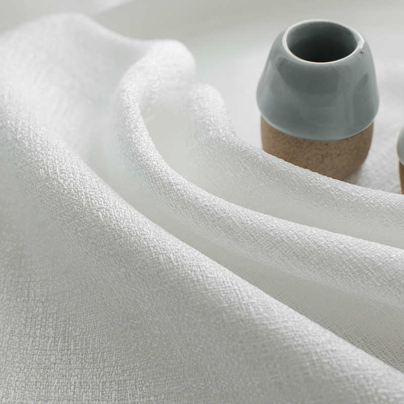 客厅白纱飘棉麻人不透白色阳台in亚麻窗窗纱纱帘卧室j6da透光窗帘