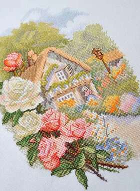 简清新-2023zz0642客厅vjw597b2批发】【庄园玫瑰十字绣新款 印花