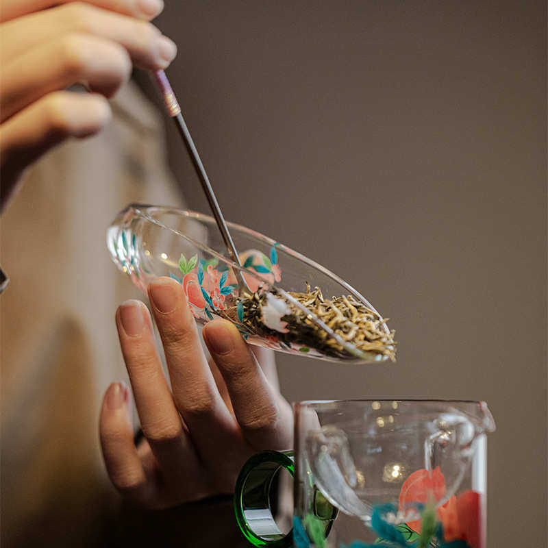 墨己瑞璃加厚玻璃茶则茶道配件高颜值观茶器赏茶茶荷零配件茶匙,餐饮具,茶具礼盒,淘宝优惠券,粉丝福利购,淘宝优惠卷