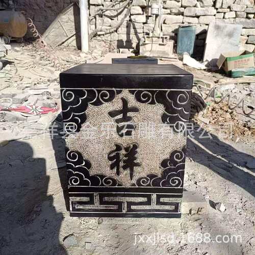 石雕柱墩石方形石柱墩空心包皮柱脚石底座中式古建筑石柱墩