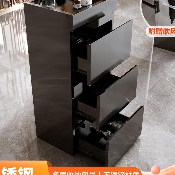 理发店工具柜美发店工具车柜子剪发推车不锈钢发廊工作柜储物柜台