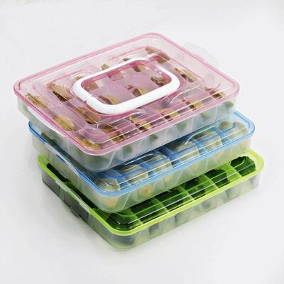 Dumpling and Wonton Storage Box, Multi-layer Freezer Contain