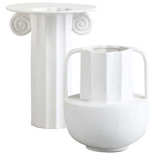 样板间软装 北欧ins风高档陶瓷罗马柱花瓶摆件 家居饰品 west Best