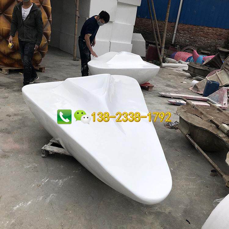 户外玻璃钢树坐凳雕塑广陈场商场美花陈盆坐凳船型305休闲椅美池