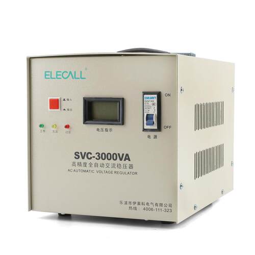 伊莱科SVC-3KVA稳压器家用220V全自动交流稳压电压稳压器3000W