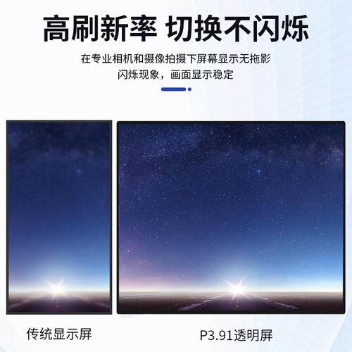 P3.91户外LED透明屏商场室内广告创意玻璃显示屏酒吧格栅大屏
