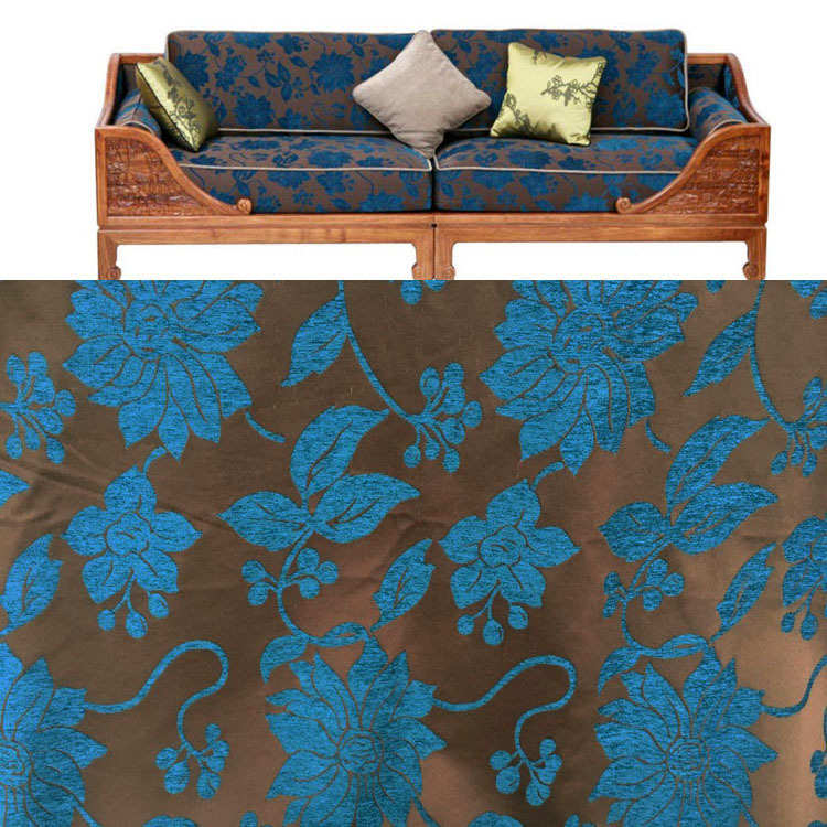 中式沙发垫靠垫色织实木布料花面料坐垫大提尼尔装饰雪沙发沙发