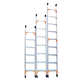 工程梯子单面加厚工程铝合金直梯电力维修直爬梯8米铝合金梯子