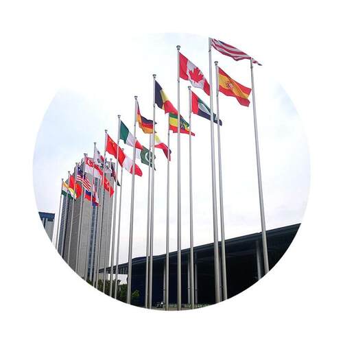 不锈钢户外旗杆学校村部广场酒店企业电动手摇旗杆一体锥形国旗杆