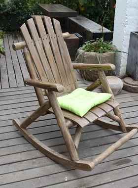 原美式人田人园摇椅户外阳台OCRC-1A1庭院老午睡花园木懒欧式休闲