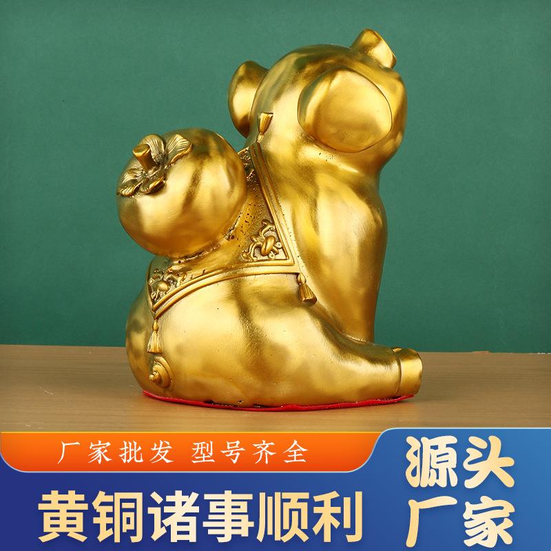 家居铜猪摆件猪事顺利装饰品诸事顺利办公室客厅桌面吉祥猪摆件