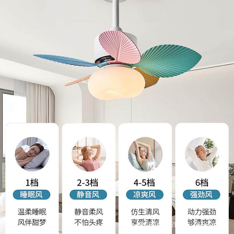 跨境厂家供应美式芭蕉扇仿古吊扇灯美式餐厅客厅东南亚卧室风扇灯