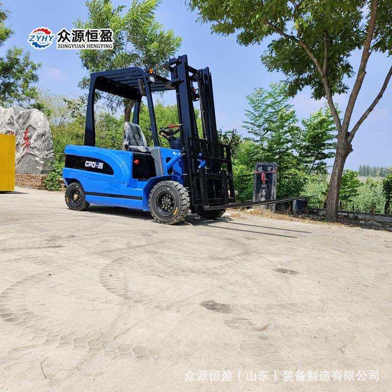 四轮座驾式电动叉车电动升高装卸 电动堆高车越野叉车纯 电动叉车