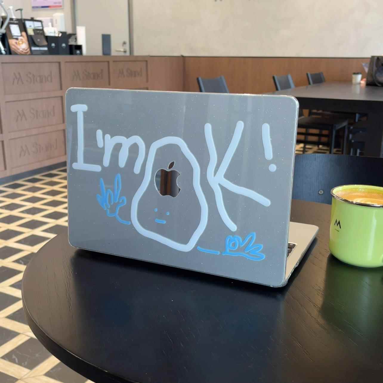 汪三岁原创「imok」MacBook细闪保护壳苹 果笔记本2024款M4pro14寸16寸air13寸M1/M2/M3保护套配件