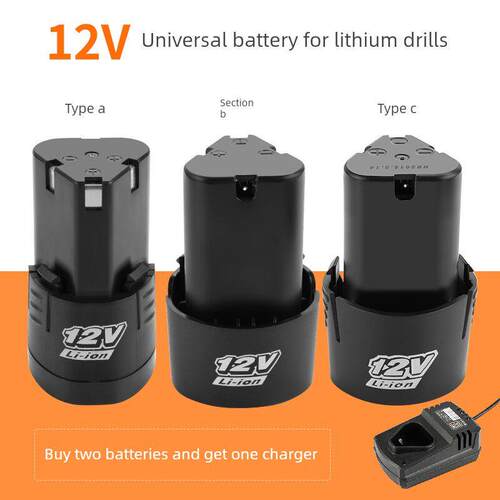 龙运12V手钻电池16.8V25V锂电池小手持式钻充电器电动螺丝刀