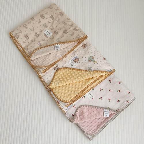 抱韩风全棉纱布豆豆幼毯新生儿apm20240被儿园午睡盖毯毯可机洗安