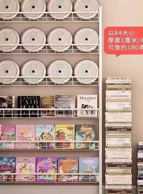 门挂后物架铁艺落书架地儿童简VNT易极窄夹缝墙上置壁家用收纳